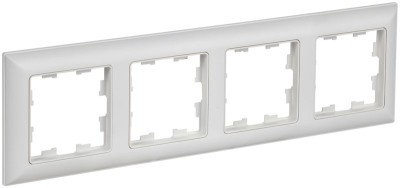 Рамка 4-м BRITE РУ-4-БрАБ арктич. бел./бел. IEK BR-M42-12-K91