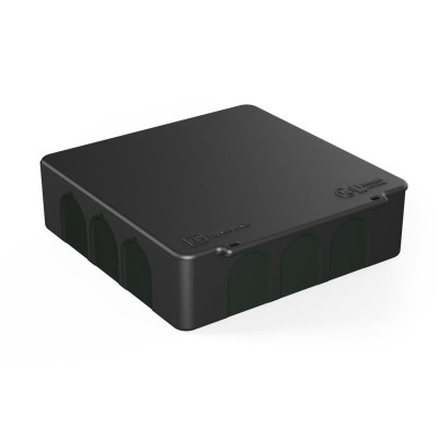 Коробка распределительная 100х100х30 (HF) двухкомп. Безгалоген. для прям. монтажа черн. (уп.48шт) Промрукав 60-0302-9005