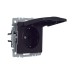 Розетка BRITE РСбш10-3-44-БрЧ 16А IP44 с заземл. защ. шторки с крышкой механизм черн. IEK BR-R16-16-44-K02