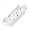 Удлинитель 3х1.5м с заземл. 10А IP20 2.2кВт ПВС 3х0.75 бел. DOMTOK 2373