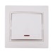 Выключатель 1-кл. СП Mira 10А IP20 с подсветкой со вставкой крем. LEZARD 701-0303-111
