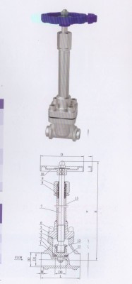 Криогенный запорный клапан DJ61F-40P