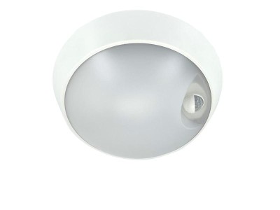 Светильник светодиодный WP 15 C 18W OP 840 D220 WH MDM 220х80мм 18Вт 4000К IP54 ЖКХ круглый пылевлагозащ. с датчиком движ. бел. Русский Свет 15071524504