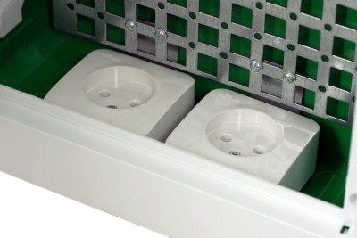 Корпус встраиваемый City9 Box IT 3 ряда 36мод. 2 розетки с бел. дверцей SE EZ9E312P2FIT