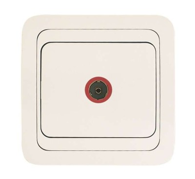 Розетка телевизионная TV 1-м СП Mimoza 16А IP20 бел./бел. Makel 12007 Розетка телевизионная TV 1-м СП Mimoza 16А IP20 бел./бел. Makel 12007
