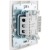Переключатель проходной 1-кл. СП Mira 10А с сер. вставкой бел. LEZARD 701-0215-105