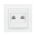 Розетка компьютерная 2-м СП Минск RJ45 бел. EKF ERK02-035-10