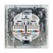 Розетка компьютерная 2-м СП Минск RJ45 бел. EKF ERK02-035-10
