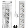 Удлинитель 5х3м с заземл. 10А 3х1.5 TOKOV ELECTRIC TKL-C01-BU5-3-1.5-Z
