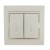 Переключатель проходной 2-кл. СП Mira 10А со вставкой крем. LEZARD 701-0303-106