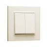 Выключатель 2-кл. СП Karea 10А IP20 крем. Makel 56010003