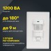 Детектор движения ДД 028 1200Вт угол обз. 140град. дальн. 9м IP20 бел. IEK LDD12-028-1200-001