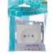 Розетка 1-м СП Vesna без заземл. ПБТ механизм бел. LEZARD 742-0288-121B