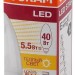 Лампа светодиодная LED Star Classic B 40 5W/827 5Вт свеча матовая 2700К тепл. бел. E14 470лм 220-240В пластик. OSRAM 4052899971608