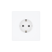Розетка 1-м СП Systeme Infinity 16А IP20 250В с заземл. защ. шторки арктич. лед SE FSE000145