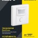 Детектор движения ДД 029 600Вт угол обз. 140град. дальн. 9м IP20 бел. IEK LDD12-029-600-001