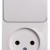 Блок ОП Этюд (1-м розетка без заземл. + 1-кл. выкл.) бел. SE BPA16-204B