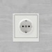Розетка силовая KANT 2P+E защ. шторки бел. песок DKC 7010003
