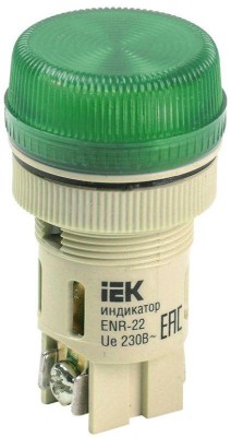 Лампа светосигнальная ENR-22 d22мм 240В AC зел. цилиндр неон IEK BLS40-ENR-K06 Лампа светосигнальная ENR-22 d22мм 240В AC зел. цилиндр неон IEK BLS40-ENR-K06