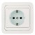 Розетка 1-м СП Mimoza 16А IP20 с заземл. пластик. основ. бел./бел. Makel 12028