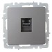 Розетка компьютерная СП RJ45 кат.6 BRITE РК11-БрС механизм сталь IEK BR-K10-2-K46