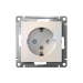 Розетка 1-м СП AtlasDesign 16А IP20 с заземл. защ. шторки механизм жемчуж. SE ATN000445