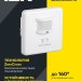 Детектор движения ДД 035 500Вт угол обз. 140град. дальн. 12м IP20 бел. IEK LDD12-035-500-001