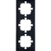 Рамка 3-м ZIMA горизонт. черн. бархат LEZARD 704-4200-148