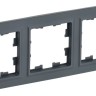 Рамка 3-м BRITE РУ-3-БрГ графит IEK BR-M32-K53