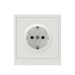 Розетка силовая KANT 2P+E без шторки бел. песок DKC 7010033