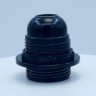 Патрон карболитовый с кольцом E27 черн. EKF LHC-E27-r-s
