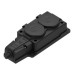 Колодка удлинителя 2-м MultiSet 16А 250В IP44 с заземл. каучук черн. SE MST4102BK