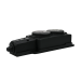 Колодка удлинителя 2-м MultiSet 16А 250В IP44 с заземл. каучук черн. SE MST4102BK