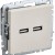 Розетка BRITE USB A+A 3.1А РЮ10-1-БрКр механизм беж. IEK BR-U21-D31-K10