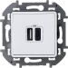Устройство зарядное Inspiria с 2-мя USB разьемами A и C 240В/5В 3000мА бел. IEK 673760