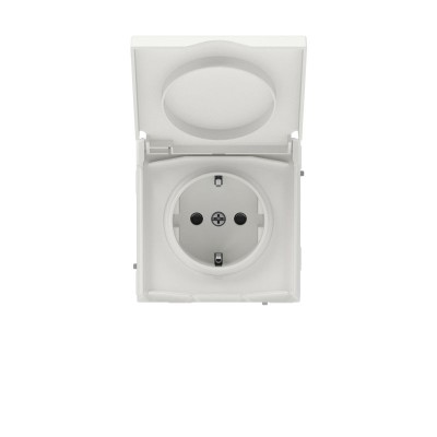 Розетка силовая KANT IP44 2P+E защ. шторки с крышкой бел. песок DKC 7010013