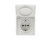 Розетка силовая KANT IP44 2P+E защ. шторки с крышкой бел. песок DKC 7010013