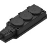 Колодка удлинителя 3-м MultiSet 16А 250В IP44 с заземл. каучук черн. SE MST4103BK