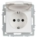 Розетка BRITE РСбш10-3-44-БрАБ 16А IP44 с заземл. защ. шторки с крышкой механизм арктич. бел. IEK BR-R16-16-44-K91