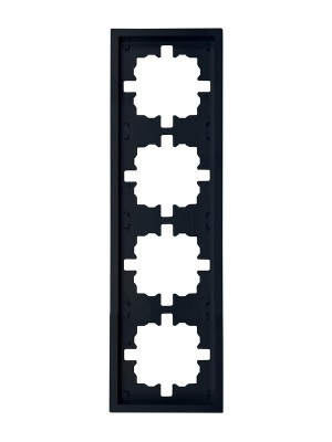 Рамка 4-м ZIMA горизонт. черн. бархат LEZARD 704-4200-149