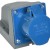 Розетка ОП 16А 220В 2P+PЕ ССИ-113 IP44 IEK PSR11-016-3