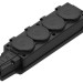 Колодка удлинителя 4-м MultiSet 16А 250В IP44 с заземл. каучук черн. SE MST4104BK