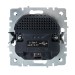 Розетка BRITE РЮш10-2-БрШ 16А с USB A+A 3.1А с заземл. защ. шторки механизм шампань IEK BR-R14-16-U21-D31-K37