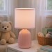 Светильник настольный JH2-02-pk E14 IP20 130х130х255мм керамика; ткань; PVC-пластик роз. JazzWay 5062337