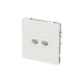 Розетка компьютерная 2-м KANT RJ45 кат.5E без шторки бел. песок DKC 7010664