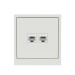 Розетка компьютерная 2-м KANT RJ45 кат.5E без шторки бел. песок DKC 7010664