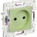 Розетка SKANDY 10А без заземл. защ. шторки SK-R01G мятный IEK SK-R13-10-K06