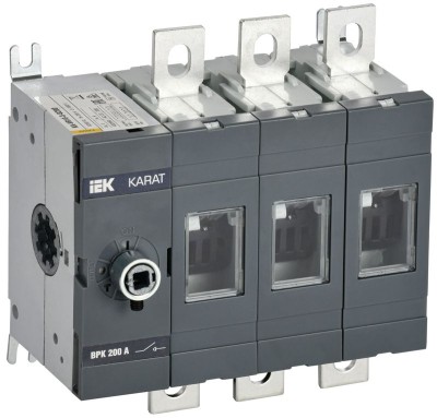 Выключатель-разъединитель ВРК 3п 200А без рукоятки KARAT IEK KA-VR10-3-0200