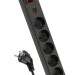 Удлинитель с сетевым фильтром 5х3м с заземл. 10А IP20 2.2кВт 2хUSB 3х0.75 с предохранителем КОСМОС FKsm3m-5g(B)USB