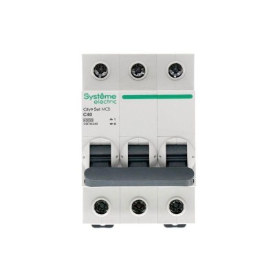 Выключатель автоматический модульный 3п C 40А 4.5кА City9 Set 400В SE C9F34340 Выключатель автоматический модульный 3п C 40А 4.5кА City9 Set 400В SE C9F34340